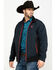 Cinch Men's Dark Gray Zip-Front Bonded Softshell Jacket , Grey, hi-res