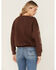 Image #4 - Blue B Women's Boot Stitch Crewneck Sweatshirt, Brown, hi-res