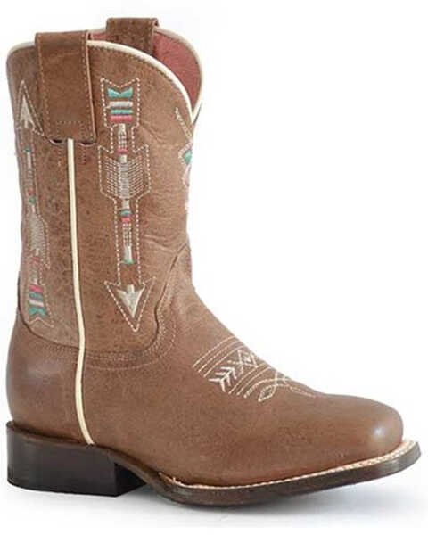 Roper Boys' Indian Arrows Western Boots - Square Toe, Brown, hi-res