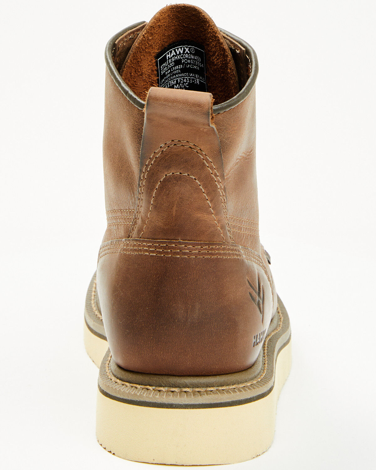 Image #5 - Hawx Men's 6" Lace-Up Work Boots - Composite Toe, Brown, hi-res