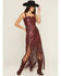 Image #3 - Idyllwind Women's Payson Faux Leather Fringe Maxi Skirt, Cherry, hi-res