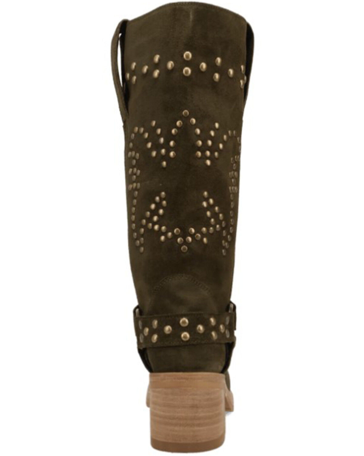 Image #5 - Dingo Women's Troubadour Studded Tall Fashion Boots - Round Toe, Olive, hi-res