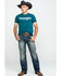 Rock & Roll Denim Men's Reflex Double Barrel Vintage Stretch Relaxed Straight Jeans , Blue, hi-res