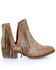 Image #2 - Circle G Women's Brown Studded Fringe Booties - Round Toe, Brown, hi-res