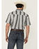 Image #4 - RANK 45® Men's Buffalo Southwestern Striped Print Short Sleeve Button-Down Stretch Western Shirt, White, hi-res