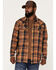 Image #2 - Cody James Men's Wood Chuck Large Plaid Print Snap Western Flannel Shirt, Brown, hi-res