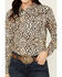 Image #3 - Cowgirl Hardware Women's Leopard Print Long Sleeve Snap Western Shirt, Natural, hi-res