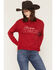 Image #1 - Baevely Women's American Cowgirl Sweater, Red, hi-res