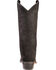 Old West Roughout Suede Cowboy Boots - Pointed Toe, Black, hi-res