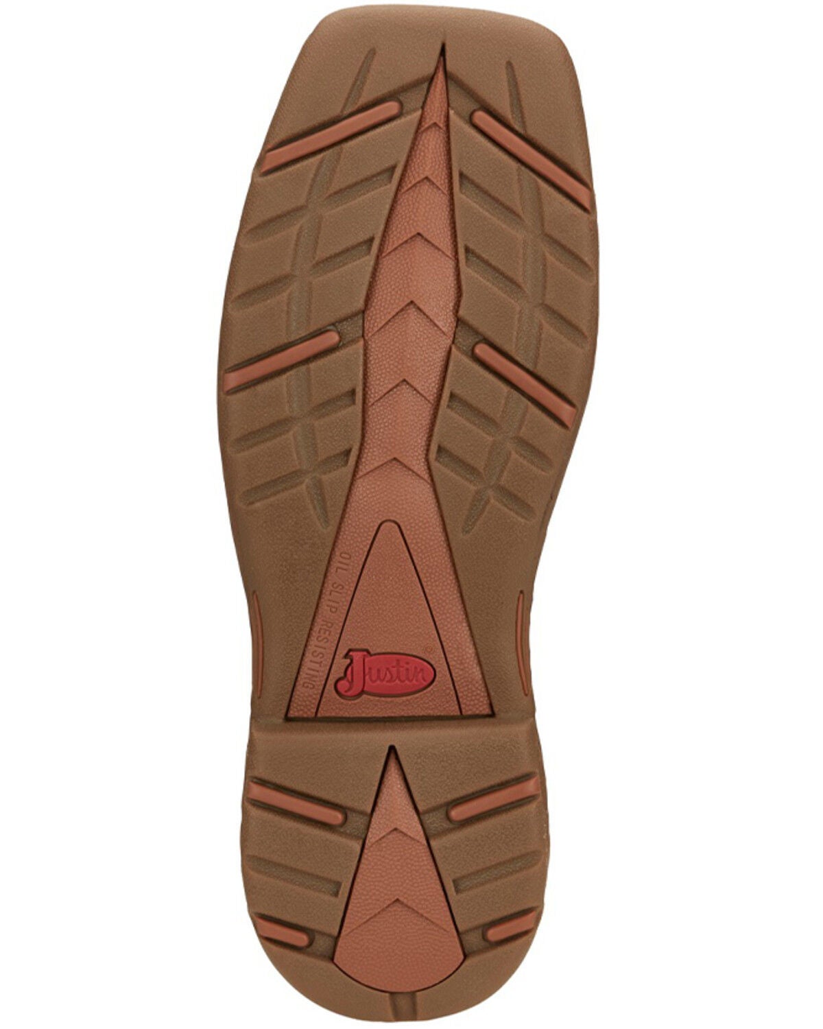 Image #7 - Justin Men's Stampede Rush Short Base Performance Western Boots - Broad Square Toe, Brown, hi-res