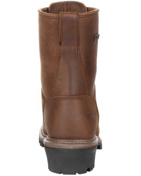Image #4 - Rocky Men's Waterproof Logger Boots - Soft Toe, Dark Brown, hi-res