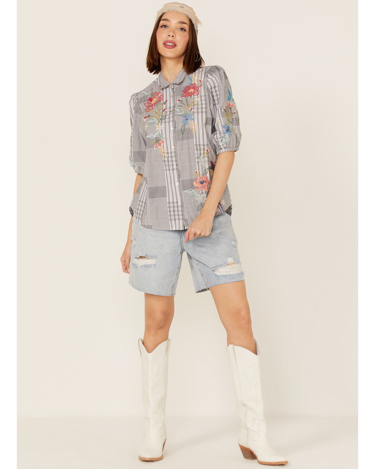 Image #1 - Johnny Was Women's Jordan Lisbon Floral Shirt, Multi, hi-res