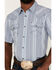 Image #3 - Cody James Men's Springs Vertical Stripe Short Sleeve Snap Western Shirt, Blue, hi-res