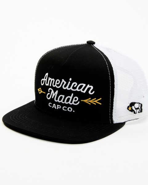 Image #1 - Hooey Men's American Made Cap Co. Trucker Cap, Black, hi-res