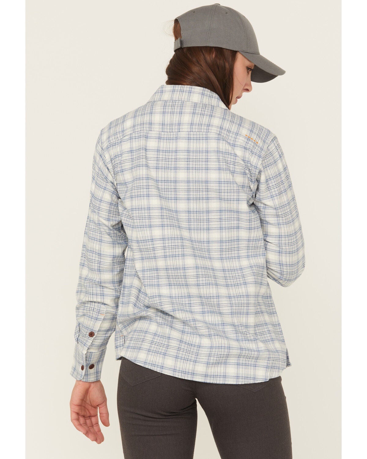 Image #4 - Ariat Women's Rebar Flannel DuraStretch Long Sleeve Button-Down Work Shirt, White, hi-res