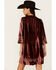 Image #4 - Shyanne Women's Velvet Beaded Mini Dress, Dark Red, hi-res
