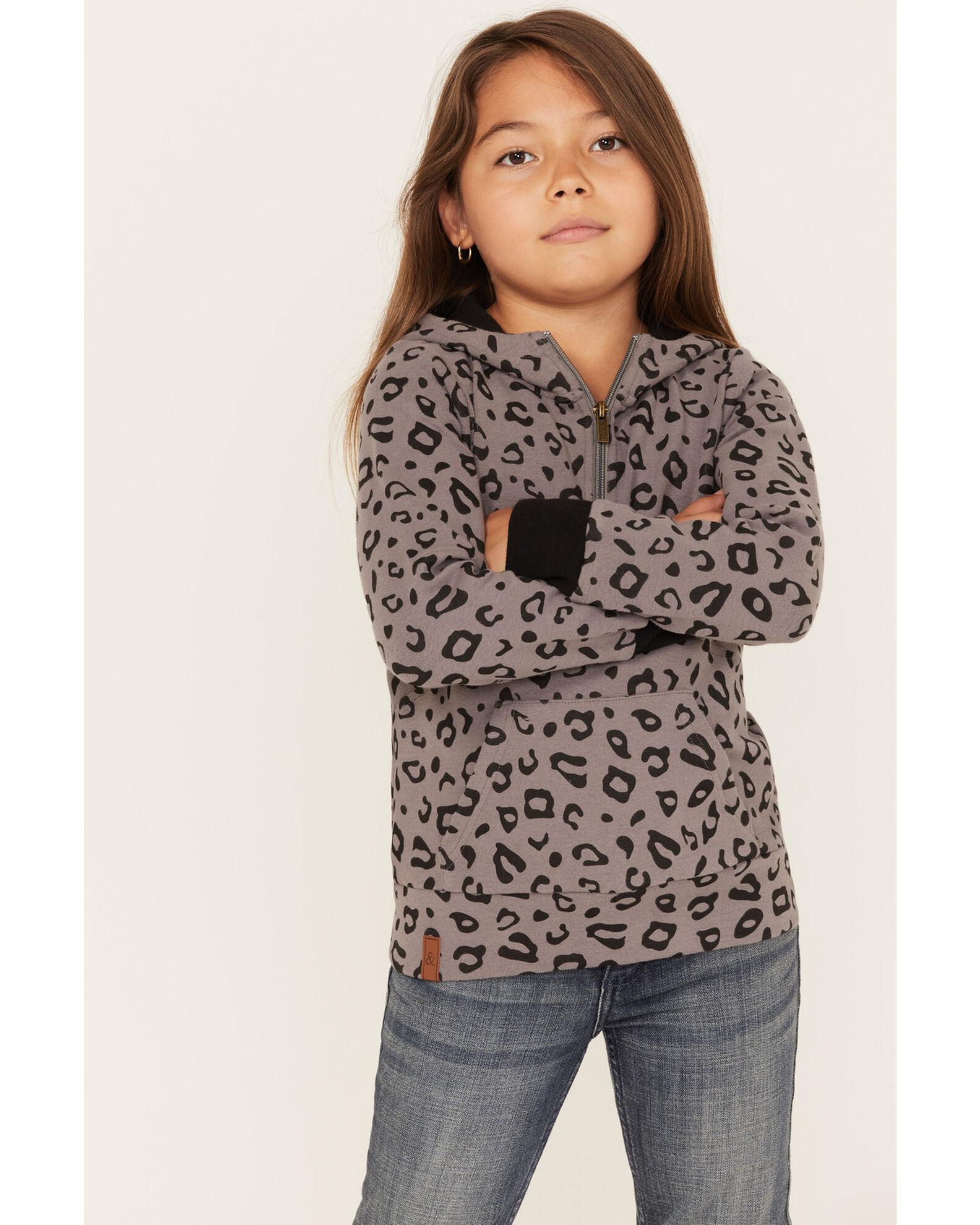 Cheetah print half on sale zip pullover