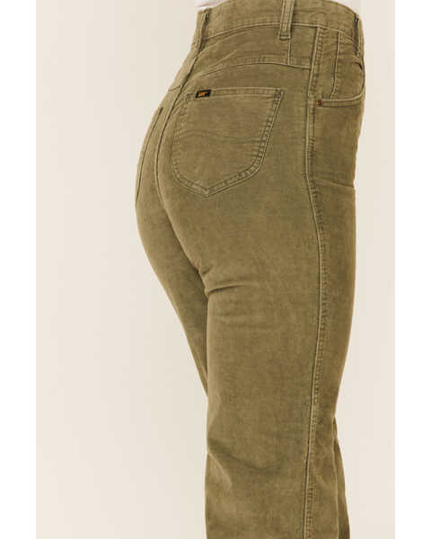 Image #3 - Lee Women's Olive Corduroy High Rise Flare Jeans , Olive, hi-res