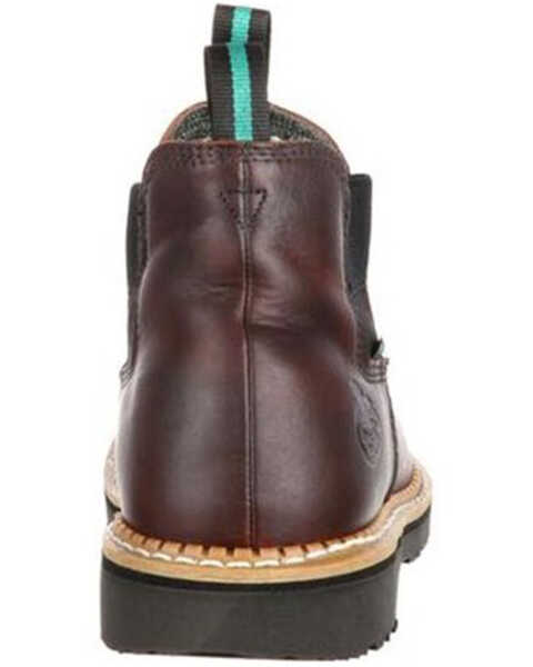 Image #6 - Georgia Boot Men's Romeo Waterproof Slip-On Work Shoes - Round Toe, Brown, hi-res