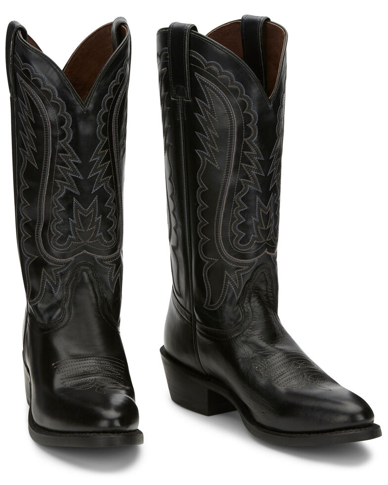 Nocona Men's Jackpot Western Boots - Round Toe, Black, hi-res