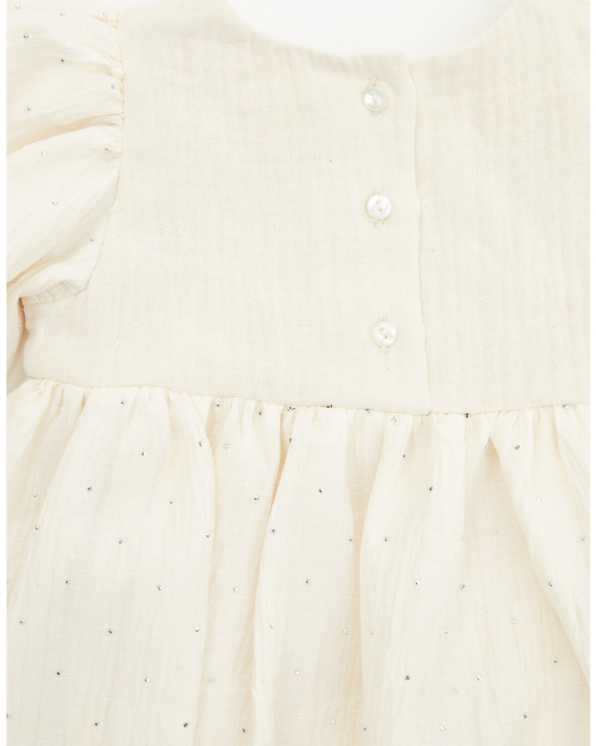 Image #4 - Yura Infants Girls' Embellished Long Sleeve Onesie, White, hi-res