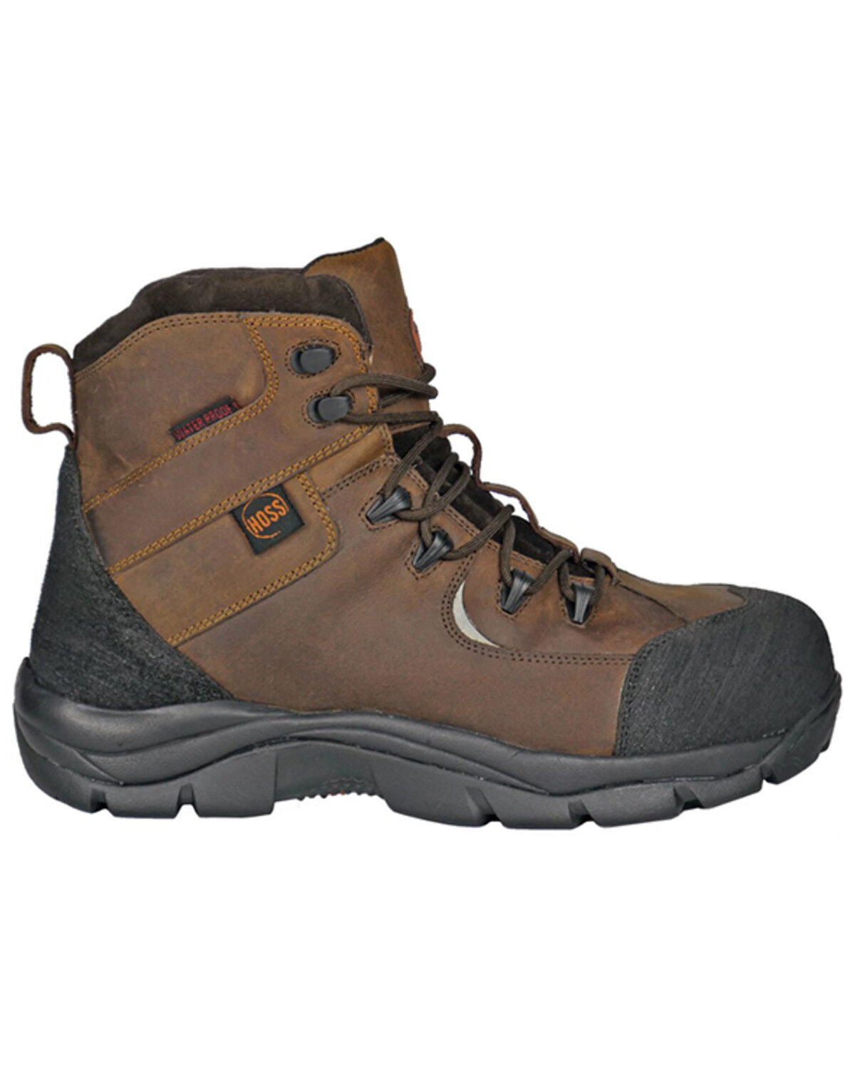 Image #2 - Hoss Men's Ridge Lace-Up Work Boots - Composite Toe, Brown, hi-res
