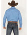 Image #4 - Roper Men's Amarillo Geo Print Long Sleeve Western Stretch Western Pearl Snap Shirt, Blue, hi-res