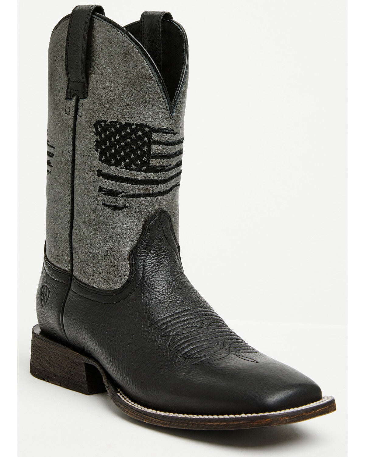 Ariat Men's Circuit Patriot Western Boots - Broad Square Toe, Black, hi-res