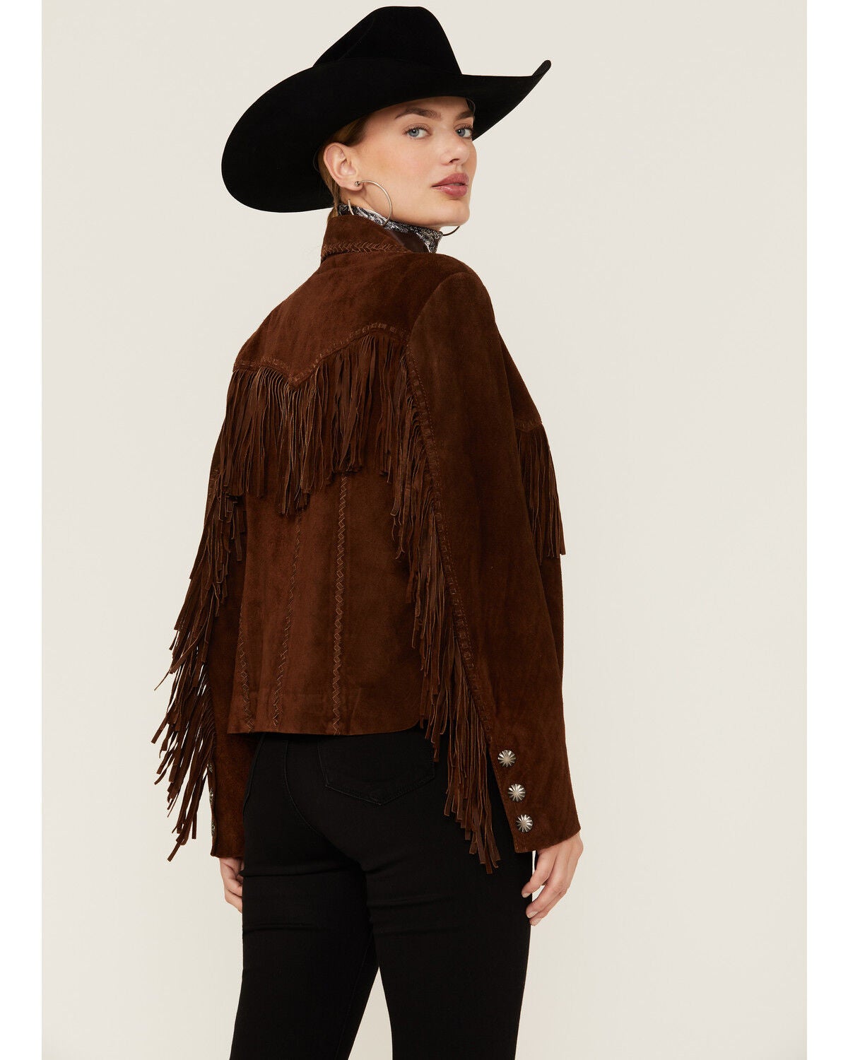 Image #4 - Scully Women's Caf&eacute; Brown Suede Fringe Jacket, Brown, hi-res