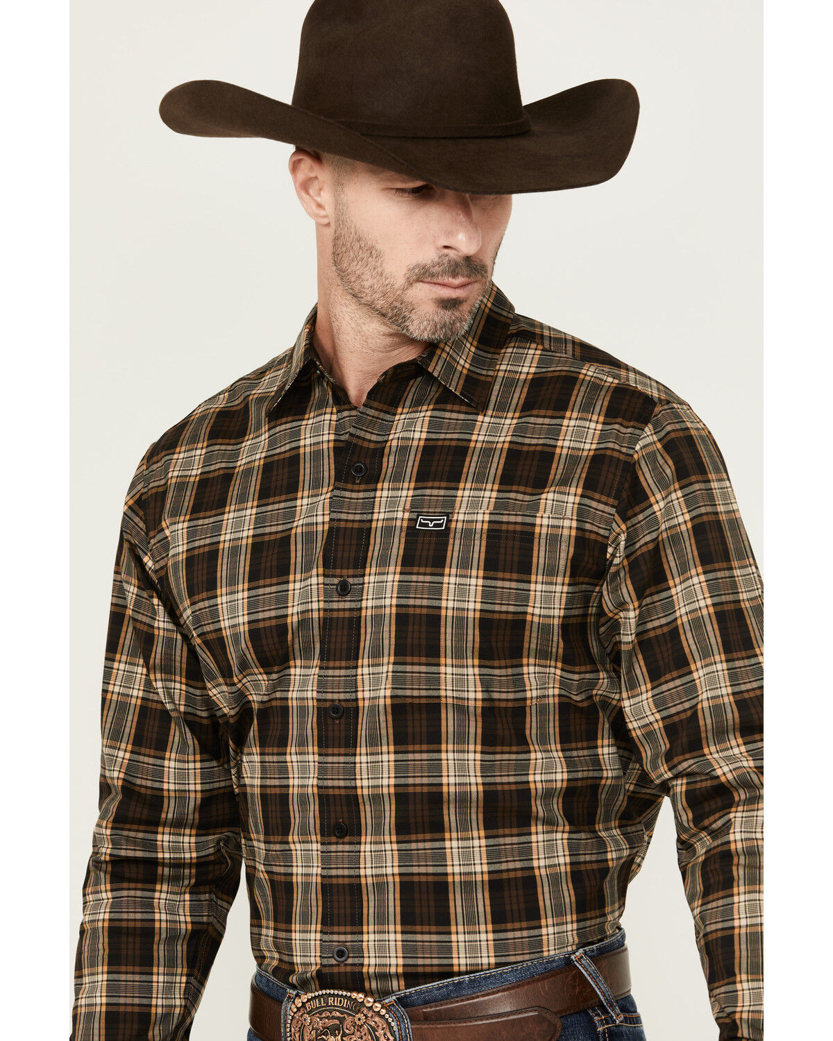 Image #2 - Kimes Ranch Men's Aldrich Plaid Print Long Sleeve Button-Down Performance Stretch Western Shirt, , hi-res