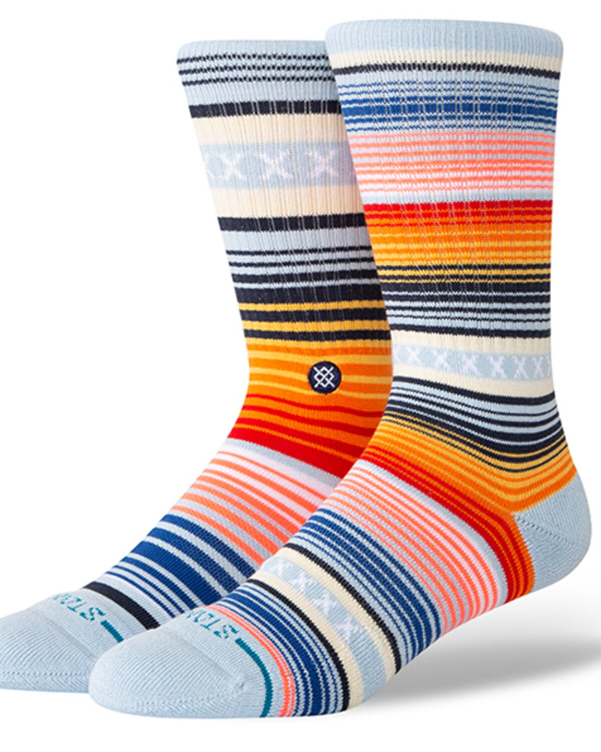 Image #1 - Stance Men's Curren Crew Socks, Blue, hi-res