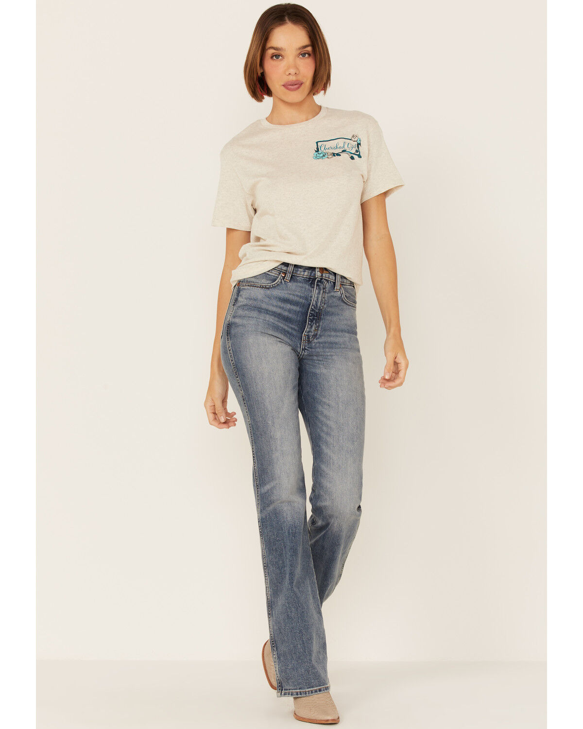 Image #4 - Cherished Girl Women's Country Born & Heaven Bound Graphic Short Sleeve Tee, , hi-res