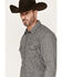 Image #2 - Blue Ranchwear Men's Jasper Heather Long Sleeve Snap Flannel Shirt, Black, hi-res