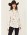 Image #1 - Ariat Women's Homestyle Conversation Print Long Sleeve Button-Down Shirt, Cream, hi-res