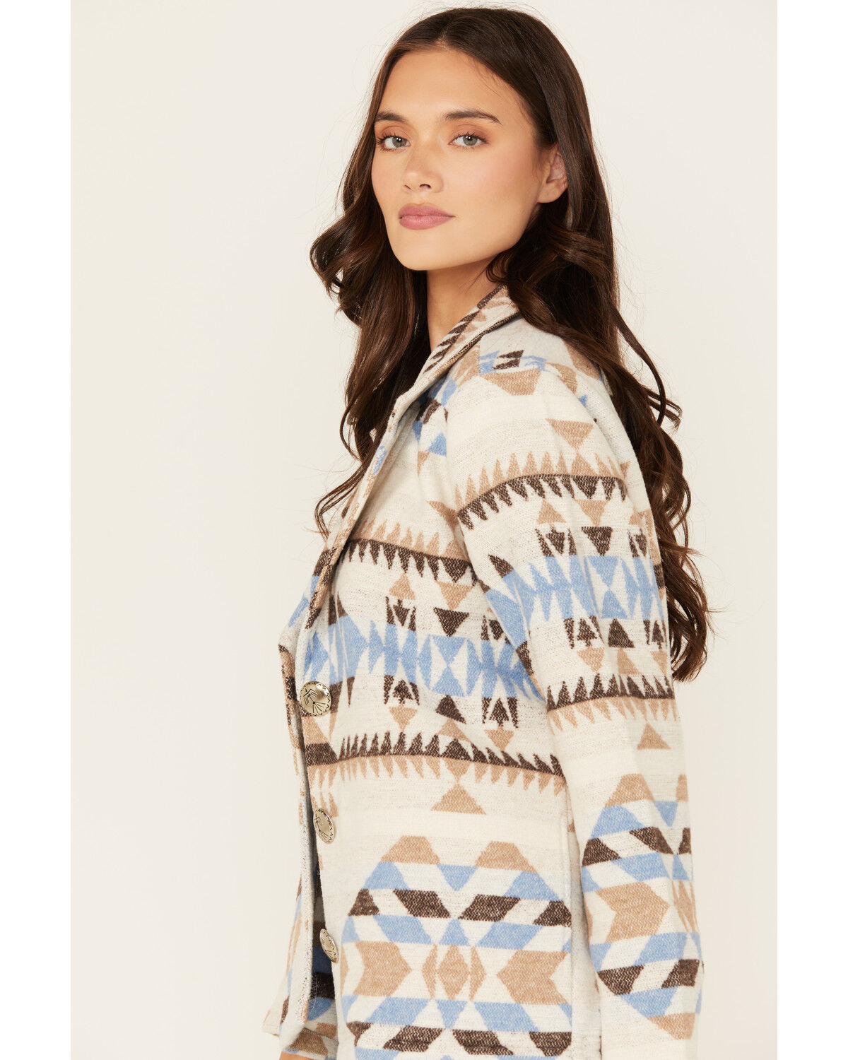 Image #2 - Cotton & Rye Women's Southwestern Print Blazer, Natural, hi-res