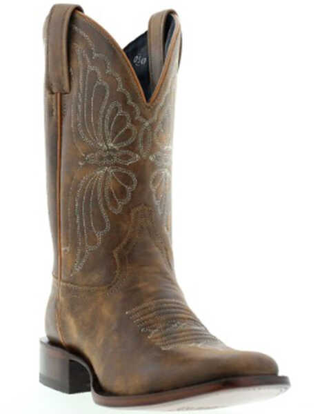 Botas Caborca For Liberty Black Women's Butterfly Embroidered Western Boots - Square Toe, Tan, hi-res
