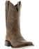 Image #1 - Botas Caborca For Liberty Black Women's Butterfly Embroidered Western Boots - Square Toe, Tan, hi-res