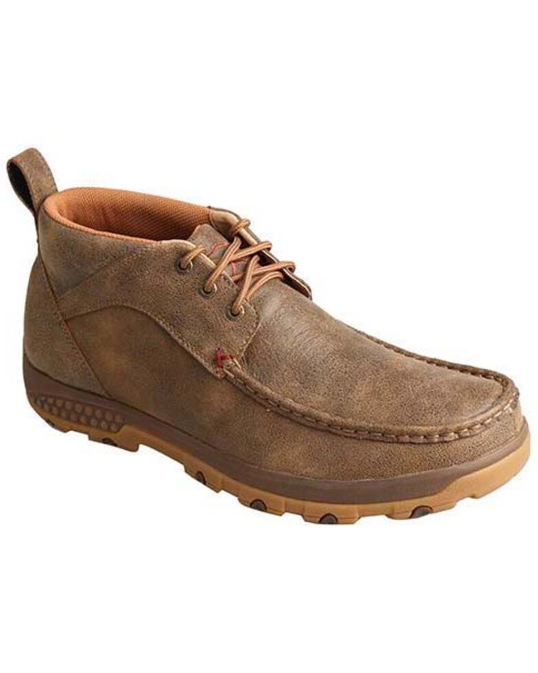 Twisted X Men's CellStretch Driving Shoes - Moc Toe, Brown, hi-res