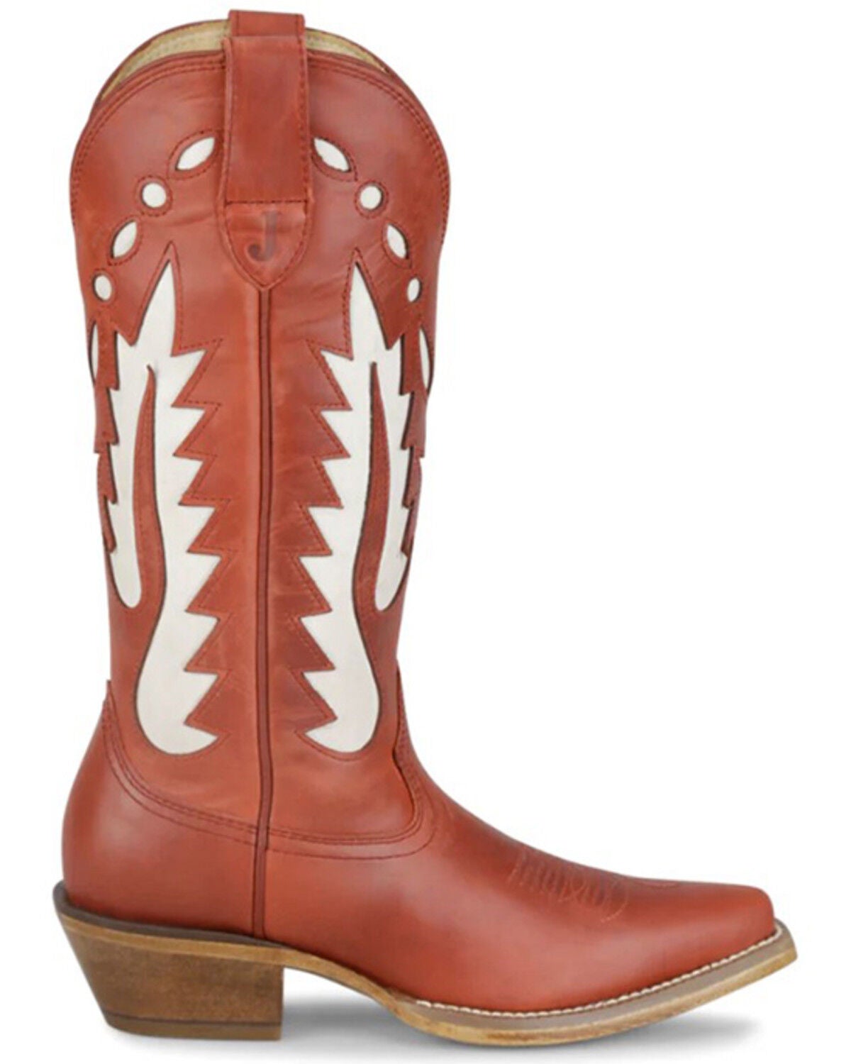 Image #2 - Justin Women's Evelyn Western Boots - Snip Toe, Red, hi-res
