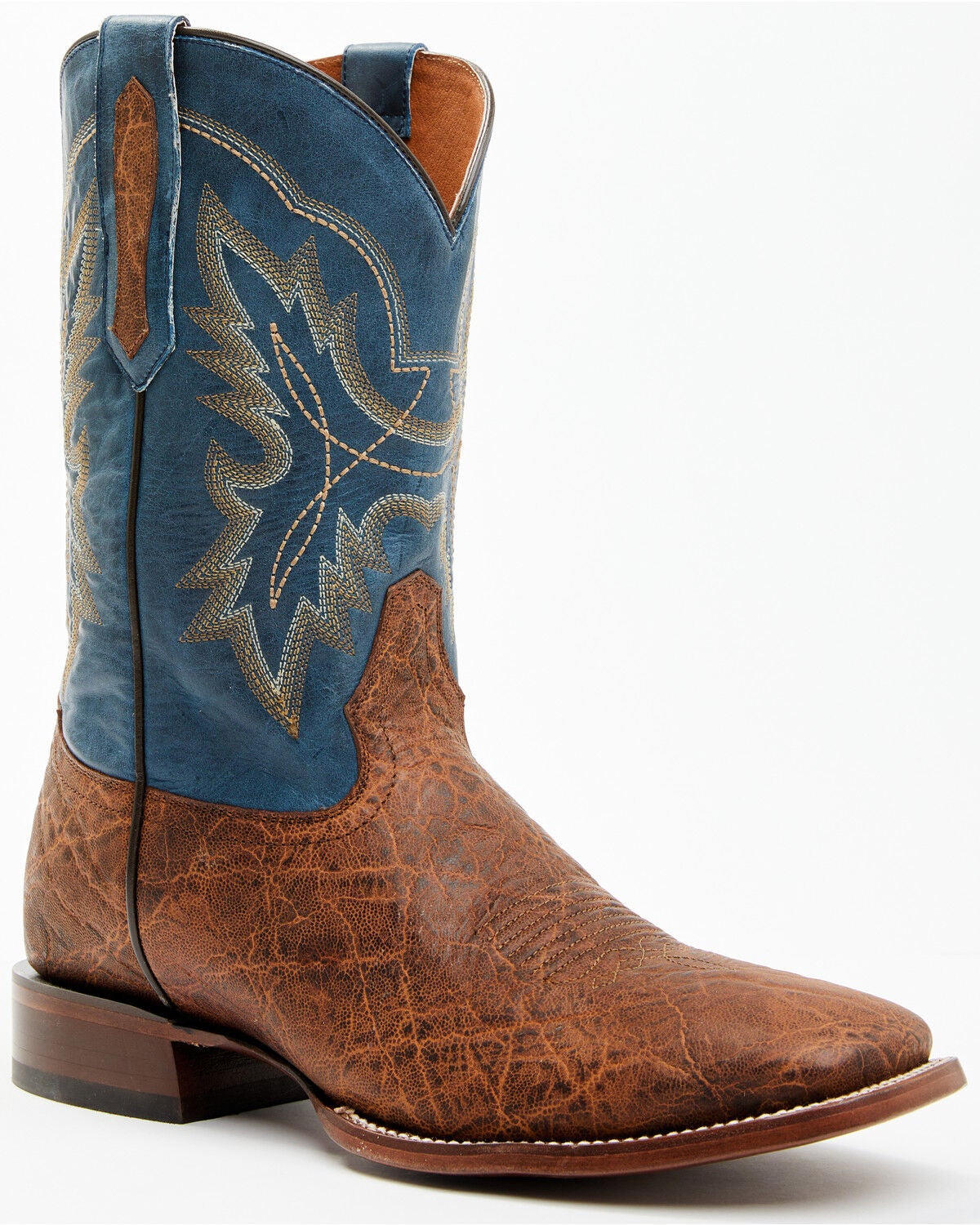 Cody James Men's Elephant Print Western Boots - Broad Square Toe, Brown, hi-res