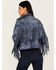 Image #4 - Idyllwind Women's Banbury Printed Faux Suede Moto Jacket, Steel Blue, hi-res