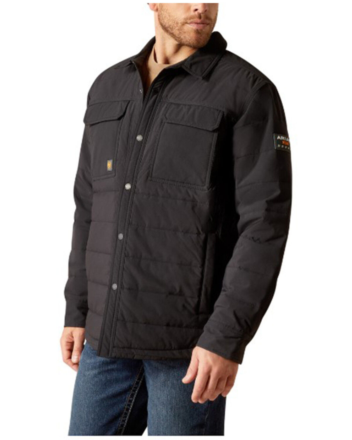 Image #1 - Ariat Men's Rebar Cordura Ripstop Insulated Jacket, Black, hi-res