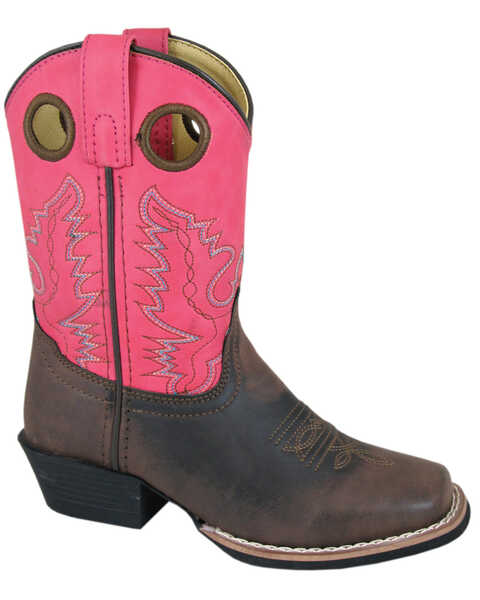 Smoky Mountain Girls' Memphis Western Boots - Square Toe, Brown, hi-res