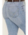 Image #4 - Ariat Women's R.E.A.L. Light Wash Mid Rise Regina Flare Jeans - Plus, Blue, hi-res