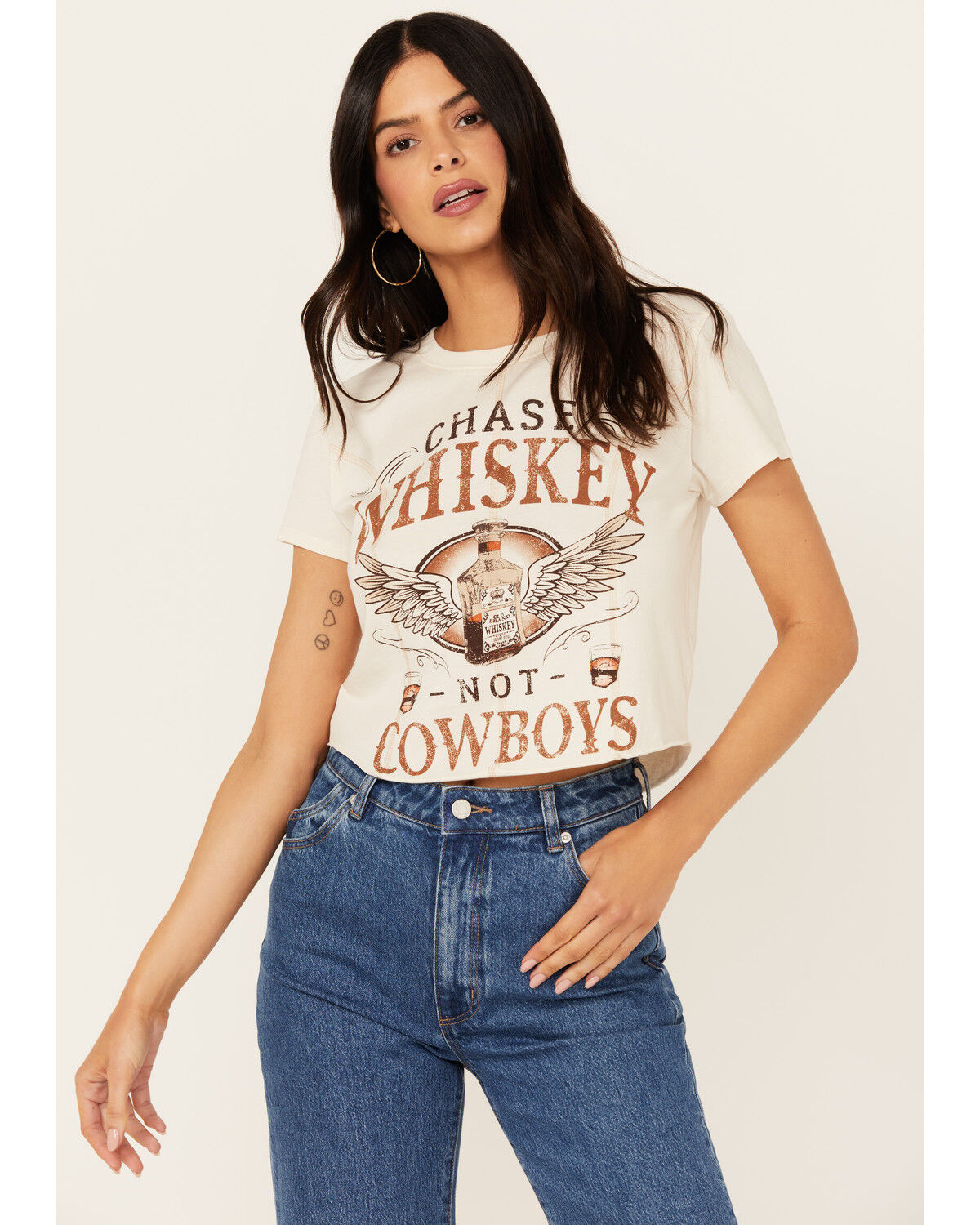Image #1 - Shyanne Women's Chase Whiskey Not Cowboys Short Sleeve Graphic Tee, , hi-res