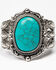 Image #2 - Shyanne Women's Roaming West Large Turquoise Stone Stretch Cuff, Silver, hi-res