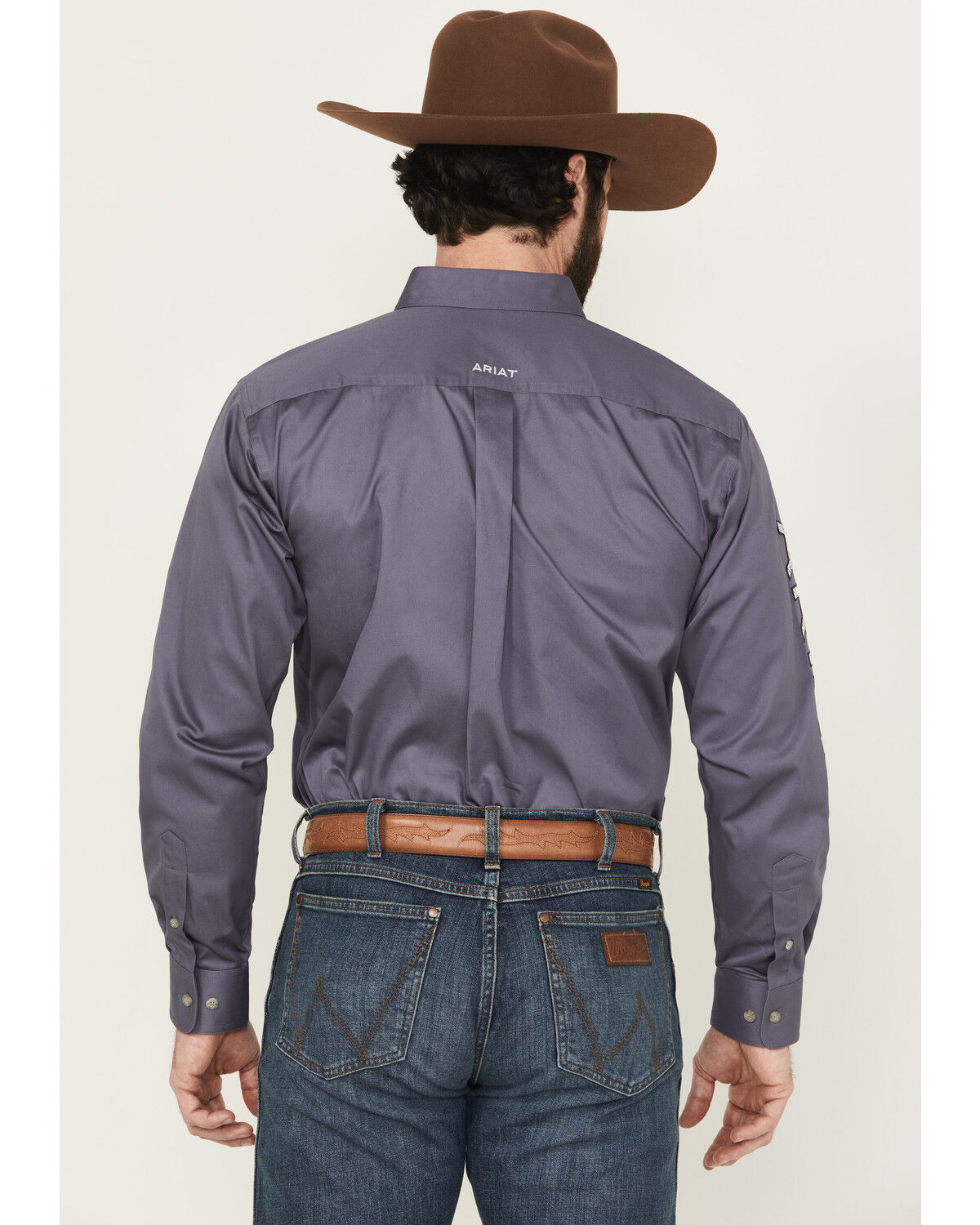 Image #4 - Ariat Men's Team Logo Twill Solid Long Sleeve Button-Down Western Shirt - Big, Charcoal, hi-res