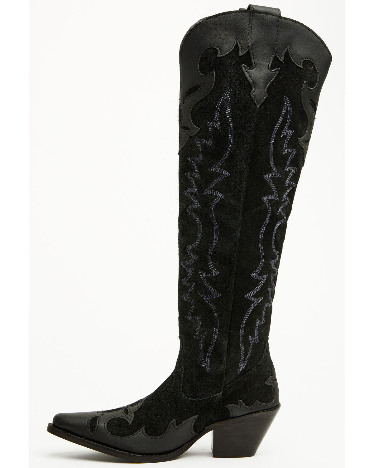 Image #3 - Dingo Women's Drama Queen Overlay Tall Western Boots - Round Toe, Black, hi-res