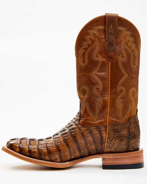 Cody James Men's Exotic Caiman Tail Skin Western Boots - Broad Square Toe, Brown, hi-res