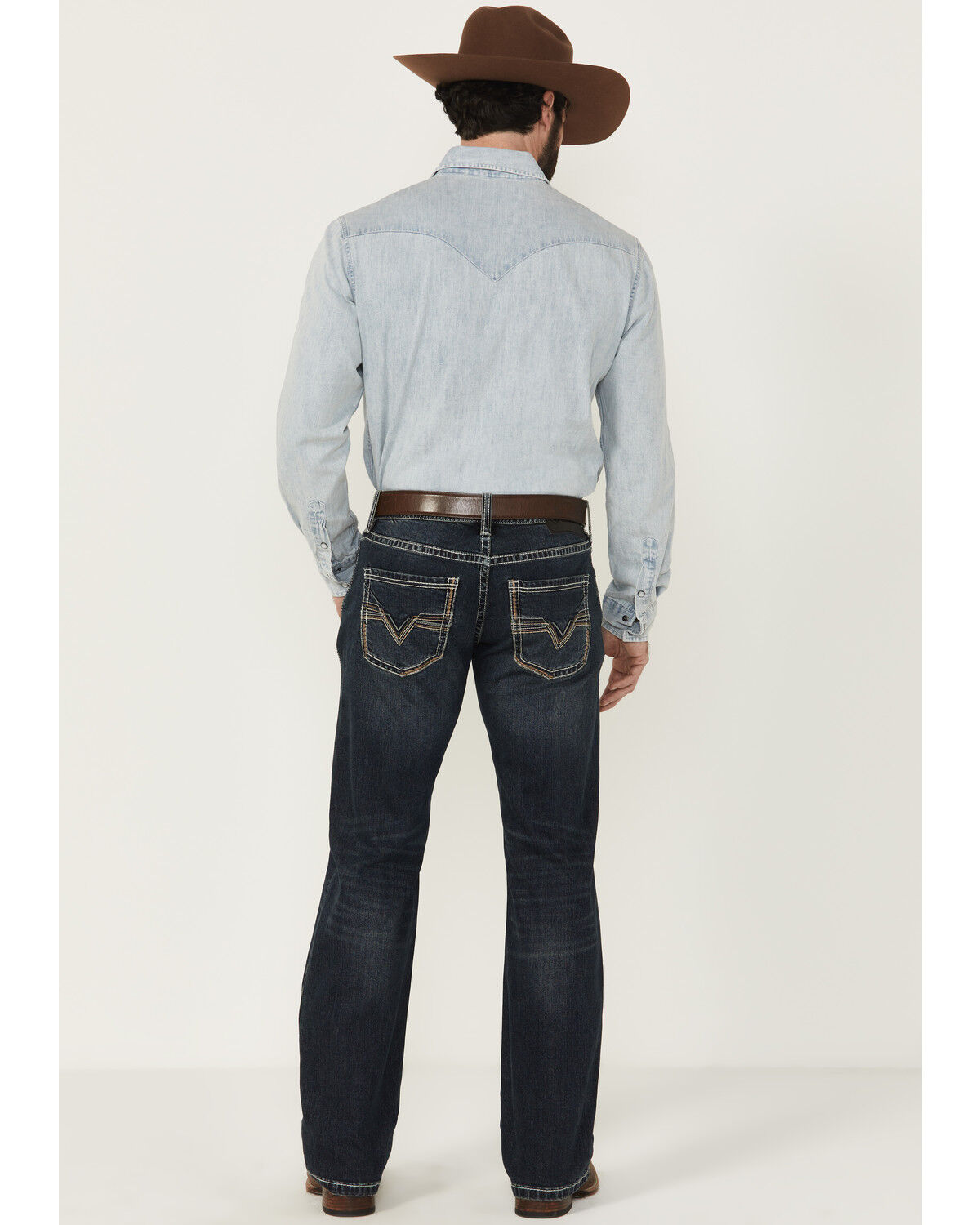 Image #3 - Rock & Roll Denim Men's Pistol Dark Wash Straight Reflex Stretch Denim Jeans, Dark Wash, hi-res